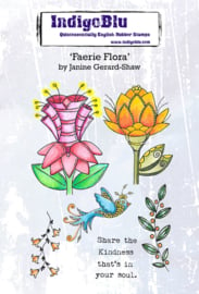 IndigoBlu Faerie Flora A6 Rubber Stamps (IND0731)