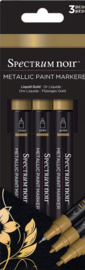 Spectrum Noir Metallic Paint Markers Liquid Gold (3pcs) (SN-MTPM-GOL3)