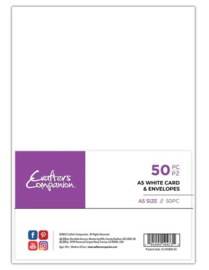 CC - A5 White Card&Envelopes 50 st. CC-WCBEN-A5