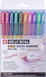 Sakura • Gelly Roll Gel Pen Gold & Silver Shadow Set POXPGBSHA10