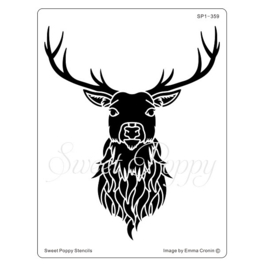 Sweet Poppy Stencil: Stag SP1-359