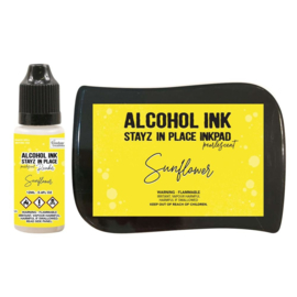Couture Creations Stayz in Place Alcohol Ink Pearlescent Sunflower Pad+Reinker (CO728179)
