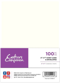 Crafter's Companion - 5"x7" (13x18 cm) Ivory Card&Envelopes - 100 st. CC-IVCBEN-5x7
