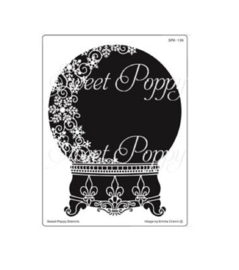 Sweet Poppy Stencil: Ornate Snow Globe SP6-139