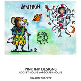 Pink Ink Designs Rocket Mouse A7 Clear Stamp Set PI139