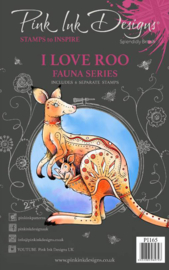 Pink Ink Designs I Love Roo 6 in x 8 in Clear Stamp Set PI165