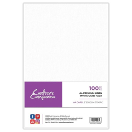 CC - A4 Premium Linen White Card Pack 100 CC-PLCP-300G