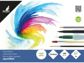 Watercolour Block 17x24cm 300gsm Cream White (16pcs) (K-5301)