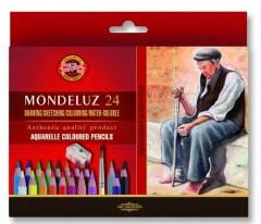 Koh I Noor Mondeluz aquarel potloden art set 24 stuks 3711024003KZ