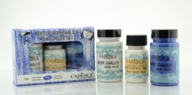 Cadence Very Chalky Home Decor set Oud wit - Nachtblauw 01 002 0010 909050 90+90+50 ml