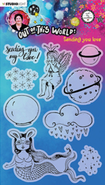 ABM-OOTW-STAMP72 ABM Clear Stamp Sending you love Out Of This World nr.72