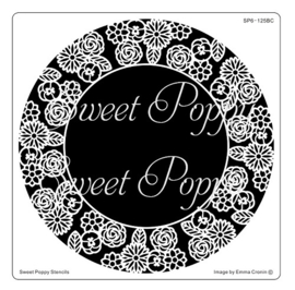 Sweet Poppy Stencil: Blooms Aperture Circle SP6-125BC