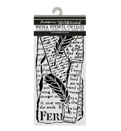 KSTDL159 - Stamperia Sjabloon 12x25 cm – All Around Letter and Feathers
