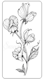 Sweet Poppy Stencil: Sweet Pea Stamp SPSTMP_SWEETPEA