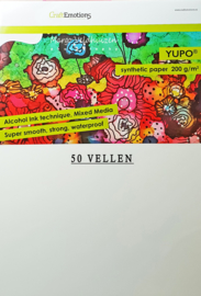 CraftEmotions Synthetisch papier - Yupo wit 50 vl A4 - FEB 200 gr 001285/3200
