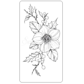 Sweet Poppy Stencil: Christmas Rose Stamp SPSTMP_CHRISROSE