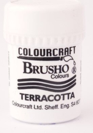 Brusho Individual Colours Small Pot 15gr of Terracotta
