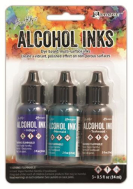 Ranger Alcohol Ink Kits Mariner 3x15ml  TAK40866 Tim Holtz 3x15ml