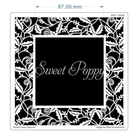 Sweet Poppy Stencil: Holly Aperture Square SP6-125HS