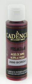 Cadence Premium acrylverf (semi mat) Bordeaux rood 01 003 2000 0070 70 ml