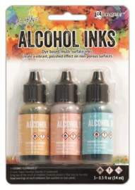 Ranger Alcohol Ink Kits Lakeshore  3x15ml  TAK25955 Tim Holtz 3x15ml