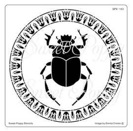 Sweet Poppy Stencil: Scarab Beetle SP6-143