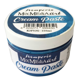 Stamperia Cream Paste Metallic Blue (150ml) (K3P53G)