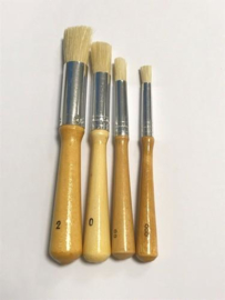 Stencil tamponeer penselen 4 stuks formaten, 000,00,0,2 11901-3001