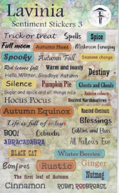 Lavinia Sentiment Stickers 3 Autumnal Word Collection
