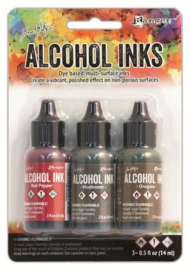 Ranger Alcohol Ink Kits Tuscan Garden  3x15ml  Tim20707 Tim Holtz