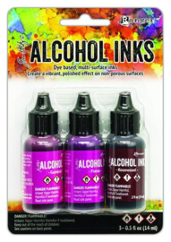 Ranger Alcohol Ink Ink Kits Pink/Red Spectrum 3x15 ml TAK69638 Tim Holtz