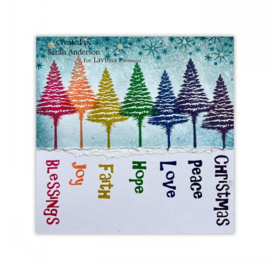 Lavinia Snowy Fir Tree Small Stamp LAV929