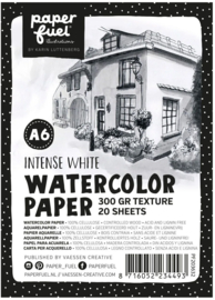 Paperfuel Aquarelpapier 300g Fijne Structuur A6 Intens Wit 20 vellen PF20362