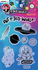 ABM-OOTW-STAMP71 ABM Clear Stamp Space Cats Out Of This World nr.71