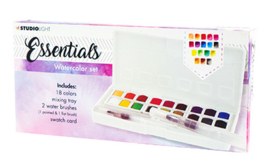 Studio Light Aquarelset 18 Colors + 2 Brushes Essentials nr.01 WCSL01