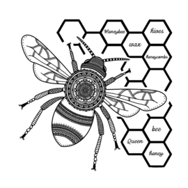 Honeybee Unmounted Rubber Stamps (CI-607)