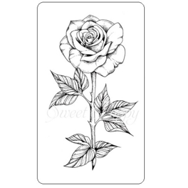 Sweet Poppy Stencil: Rose Stamp SPSTMP_ROSE