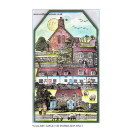 Red Brick Church Unmounted Rubber Stamps (CI-623)