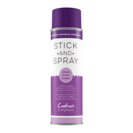 Crafter's Companion Stick & Spray lijmspray voor unmounted stempels