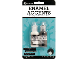 Ranger Enamel Accents Black Tie & White Glacier (2x0.5 fl oz) (GAC27355)