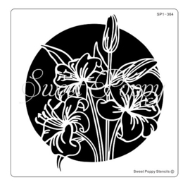 Sweet Poppy Stencil: Lily Circle SP1-364