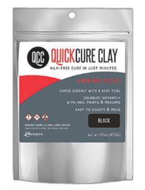 QuickCure Clay Black, 16oz - QCC71624