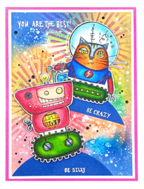 ABM-OOTW-STAMP71 ABM Clear Stamp Space Cats Out Of This World nr.71