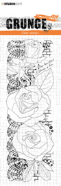 SL Clear Stamp Roses Grunge Collection nr.202 SL-GR-STAMP202