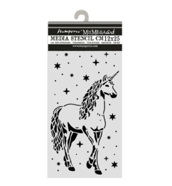KSTDL162 - Stamperia Sjabloon 12x25 cm – Wonderland Unicorn