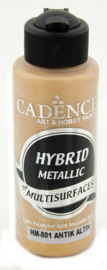 Cadence Hybride metallic acrylverf (semi mat) Antiek goud 01 008 0801 0120 120 ml