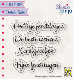 Nellie's Choice • Clear Stempel Nederlands Prettig Feestdagen Etc DTCS025