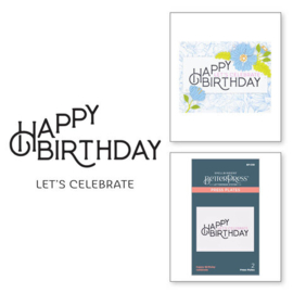 Happy Birthday Celebrate Press Plate (BP-038)