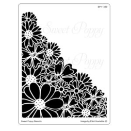 Sweet Poppy Stencil: Tumbling Flowers SP1-350