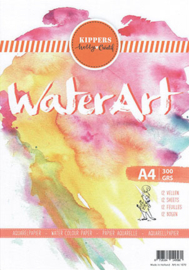 Kippers  WaterArt Aquarel Papier 12 sheets A4/300grs 1070
